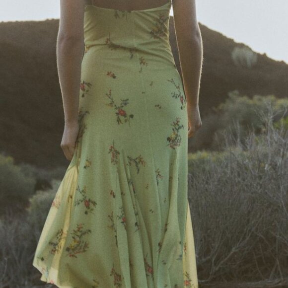 PRINTED TULLE MIDI DRESS - Picture 3 of 3